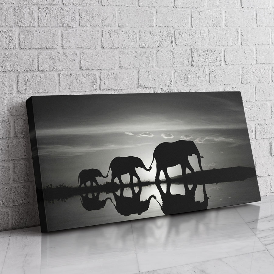 Cuadro Elefantes 144x81