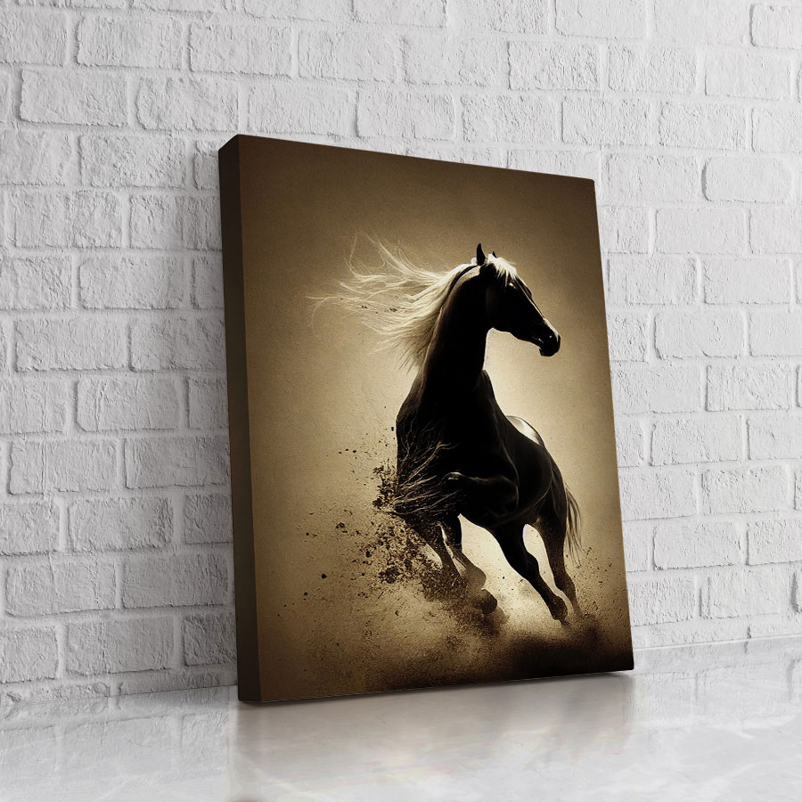 Caballo Negro Erguido