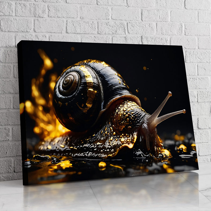 Caracol de Oro en Negro