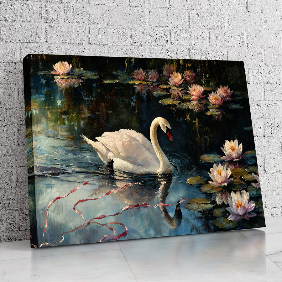 Cisnes Estanque de Lirios