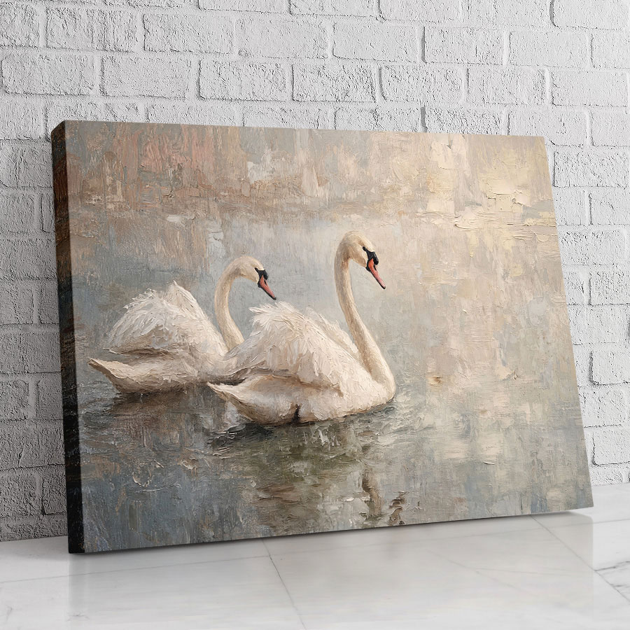 Cisnes Bruma del Lago