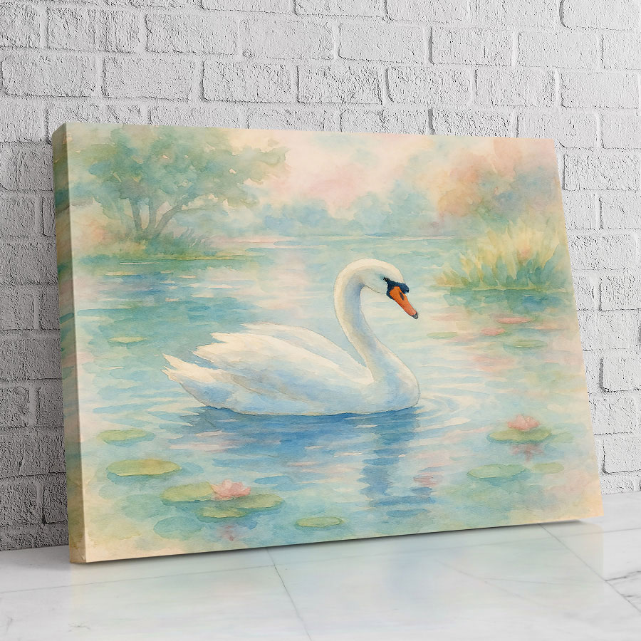 Cisne Lago Pastel