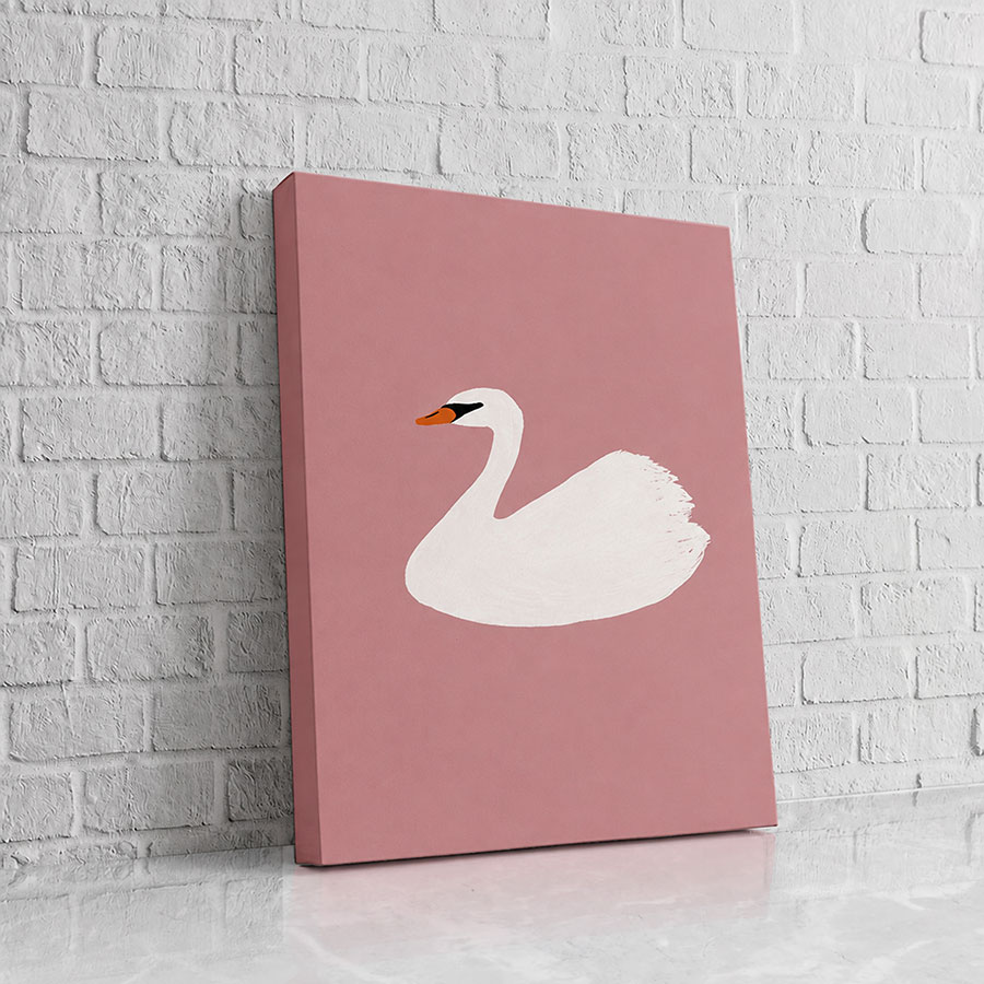 Cisne Minimalista Rosa
