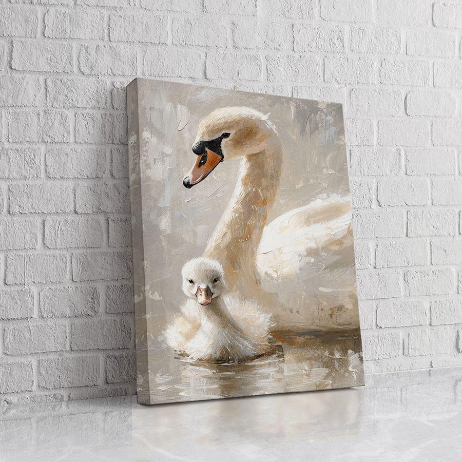 Cisne y Su Cría