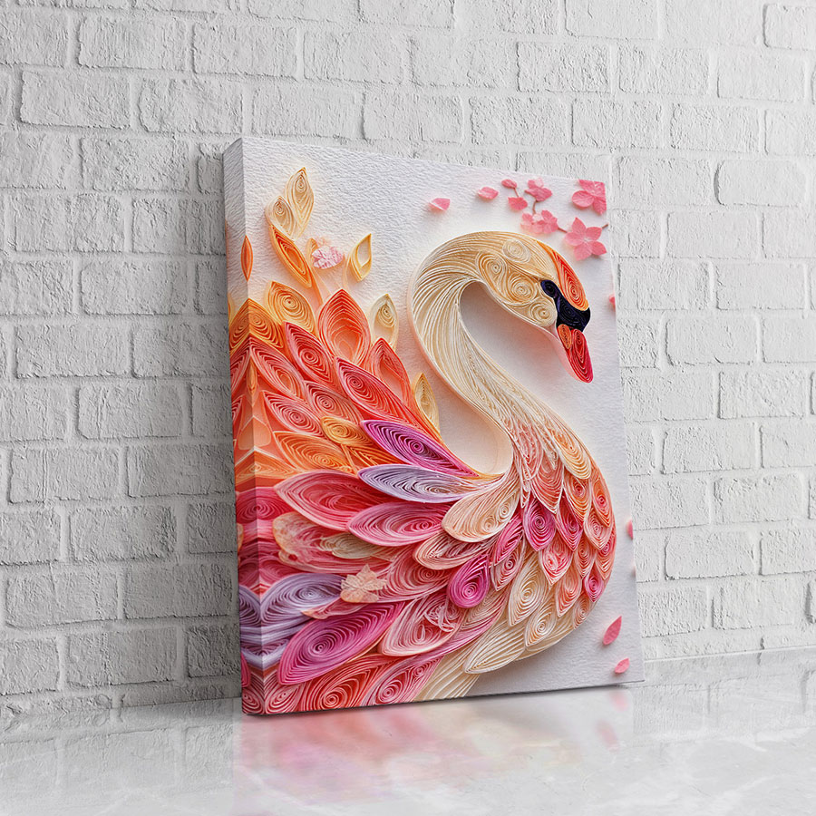 Cisne Floral Rosado