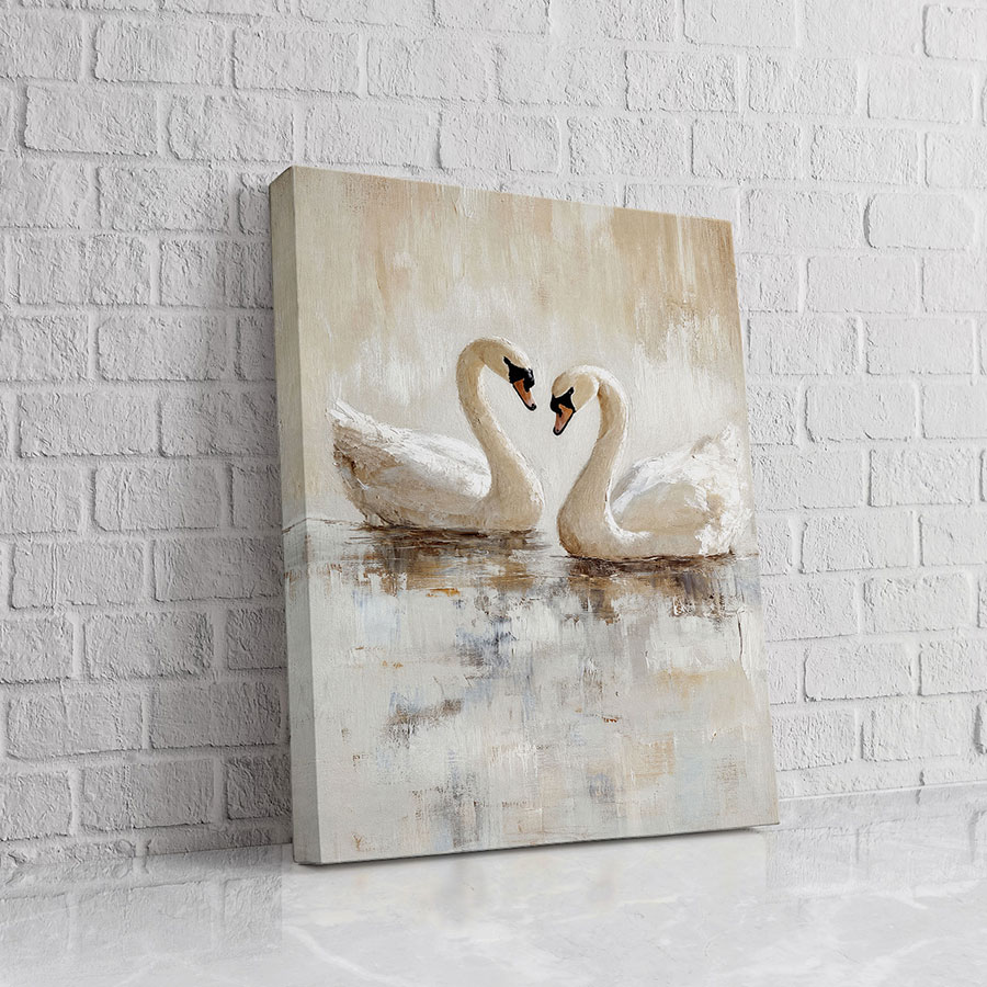 Cisnes Niebla Marfil