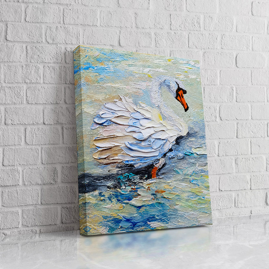 Cisne Impresionista Azul