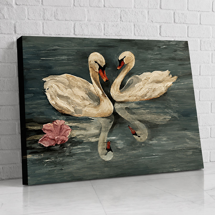 Cisnes Corazón Floral