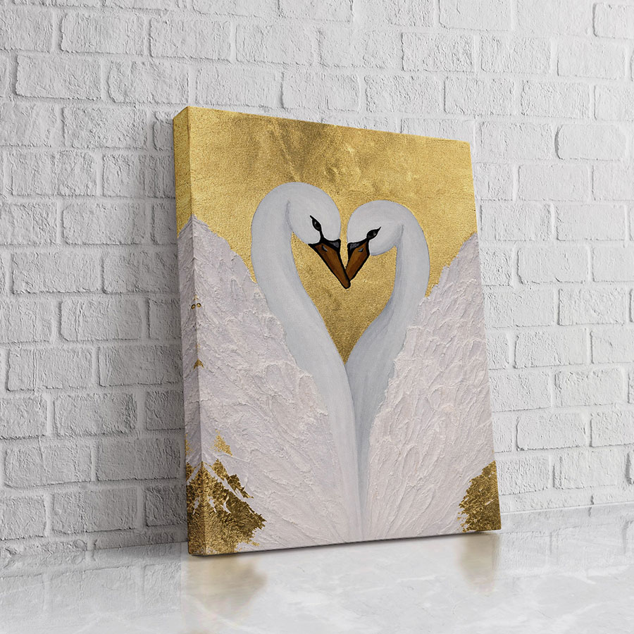 Cisne Corazón Dorado